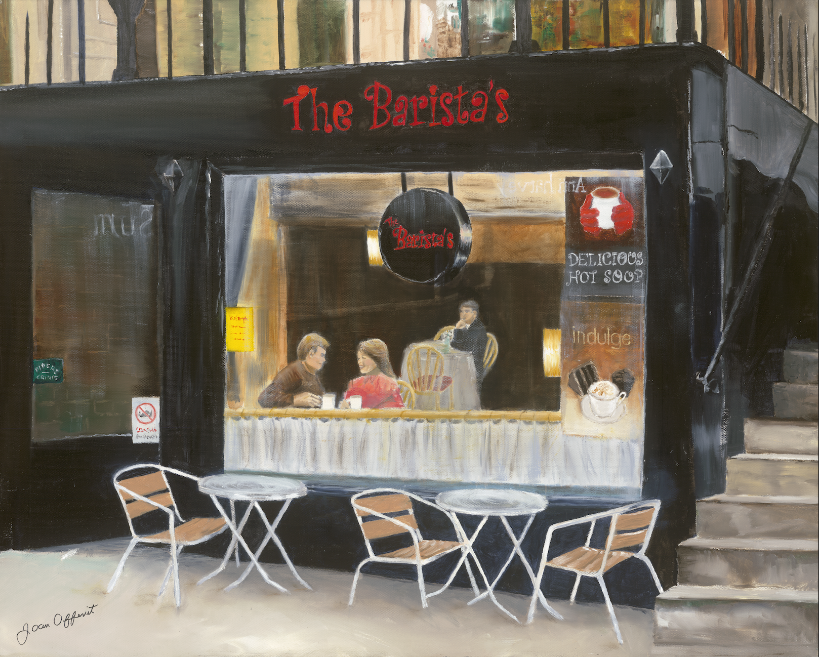 Chester Café, Print by Joan Affenit