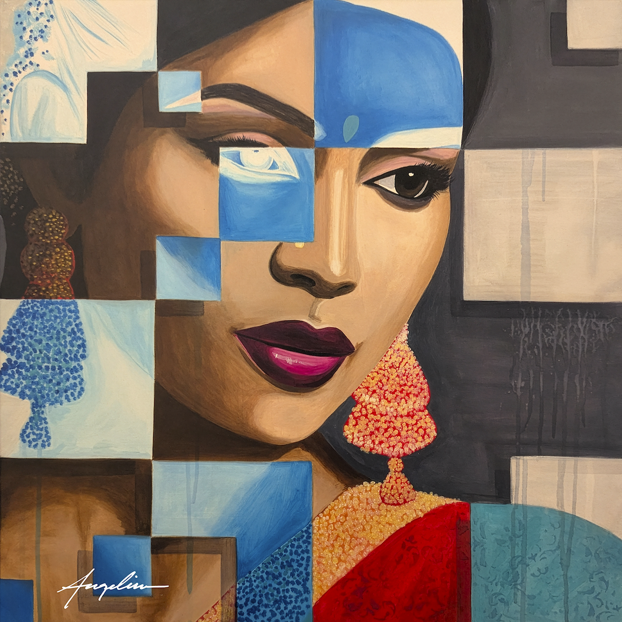 Tessera Series VII: Indian - Print by Angeline Collier