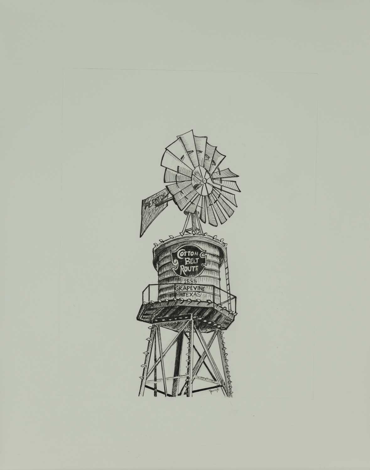 Cotton Belt Route - 11 x 14 inches Print by Yenny (Jenny Archbold)