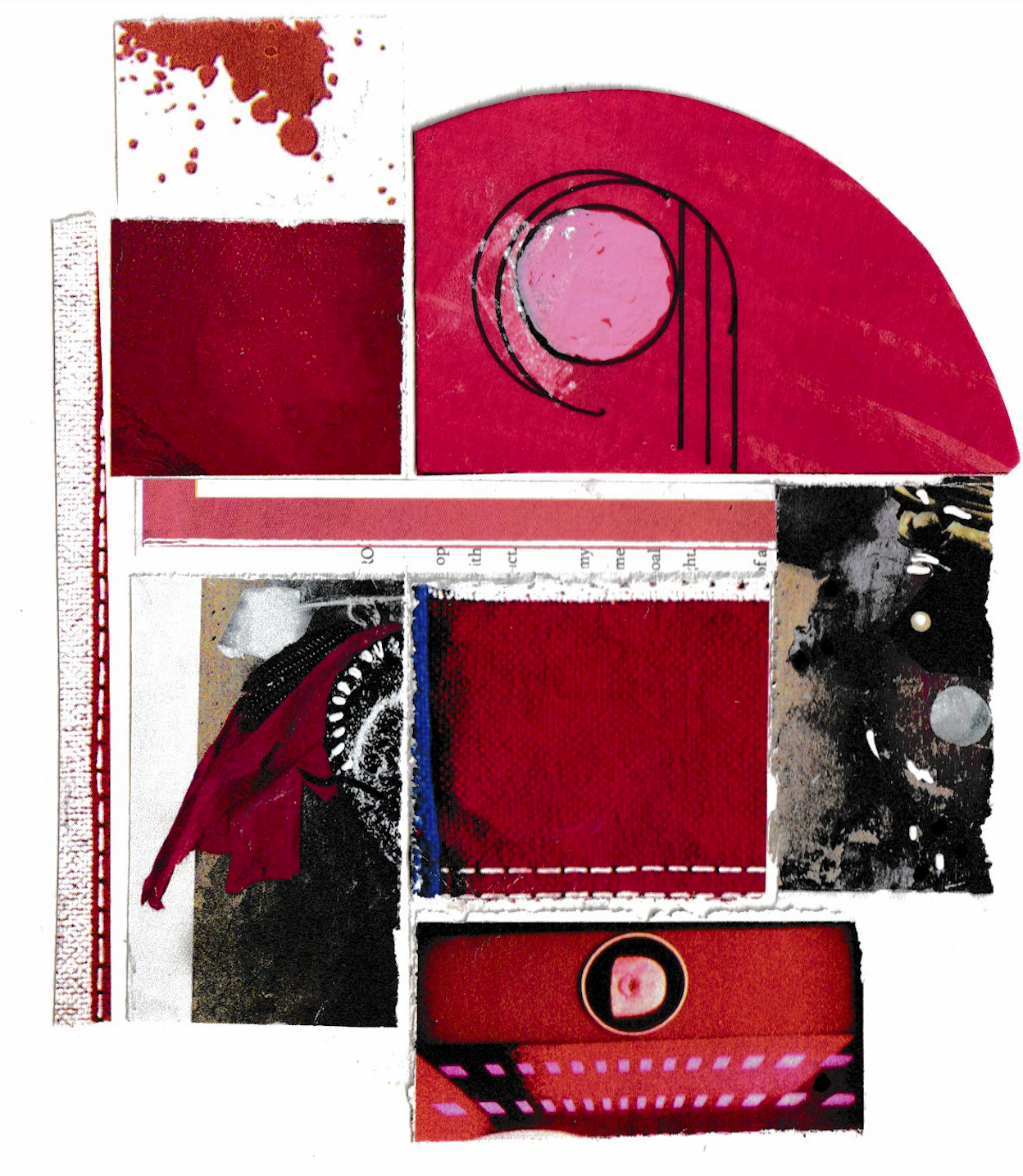 Red Moon - 4x5 inches print by Rebecca Howdeshell