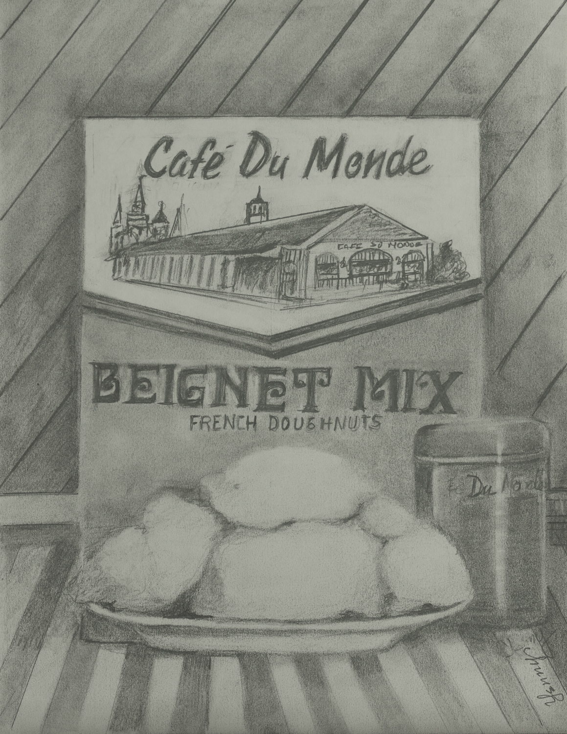 French Beignet  II 9x12 inches Print by Yenny (Jenny Archbold)